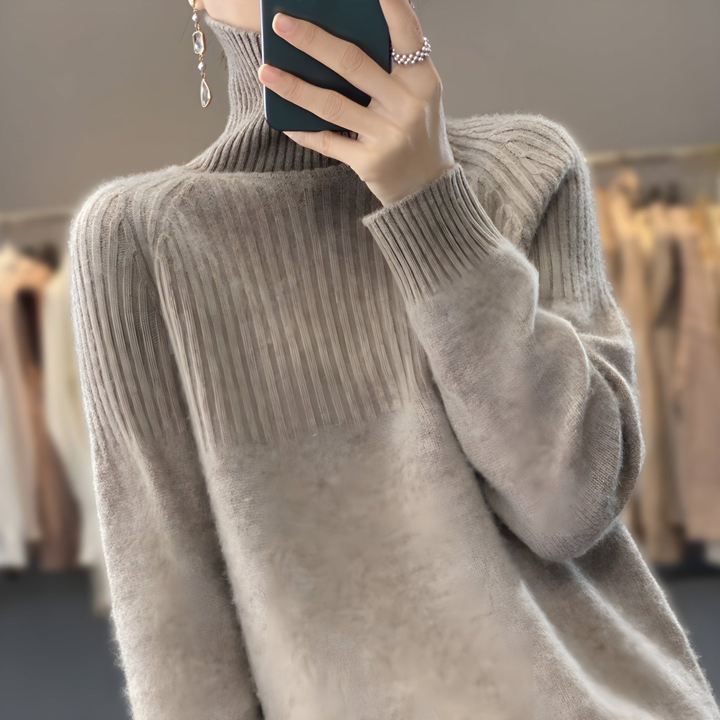 Élodie™ | Pull col roulé en laine